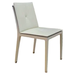 Poltrona Frau Einzelstühle|Stuhl Fritzgerald Bezug Leder Creme