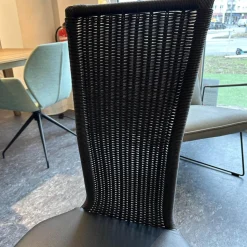 Bacher Einzelstühle|Stuhl Giacomo Bezug Leder Schwarz Gestell Verchromt