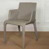 Walter Knoll Einzelstühle|Stuhl Gio Leder Torro Stone mit Armlehnen
