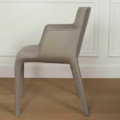 Walter Knoll Einzelstühle|Stuhl Gio Leder Torro Stone mit Armlehnen