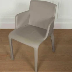 Walter Knoll Einzelstühle|Stuhl Gio Leder Torro Stone mit Armlehnen