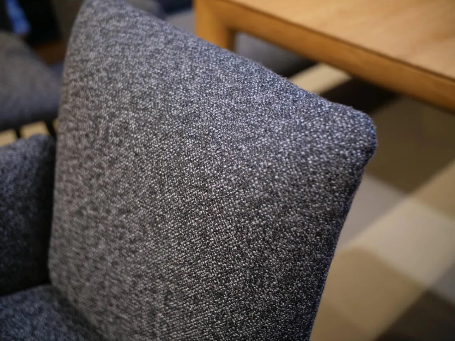 Bielefelder Werkstätten Einzelstühle|Stuhl Heaven Dining Stoff Mara Graphit Grau Gestell Metallkufe Schwarz Mit Armlehne