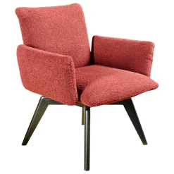 Bielefelder Werkstätten Einzelstühle|Stuhl Heaven Dining XL Stoff Lucie BW1788-111 Rot Holzuntergestell