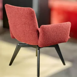 Bielefelder Werkstätten Einzelstühle|Stuhl Heaven Dining XL Stoff Lucie BW1788-111 Rot Holzuntergestell