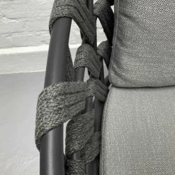 Vincent Sheppard Einzelstühle|Stuhl Leo Dining Chair Lava mit Sitz- und Rückenkissen Stoff Savanne Zink