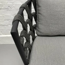 Vincent Sheppard Einzelstühle|Stuhl Leo Dining Chair Lava mit Sitz- und Rückenkissen Stoff Savanne Zink