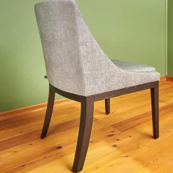 Bielefelder Werkstätten Einzelstühle|Stuhl Leona Stoff Khai JAB 1023 094 Grau Gestell Eiche Schwarz Gebeizt