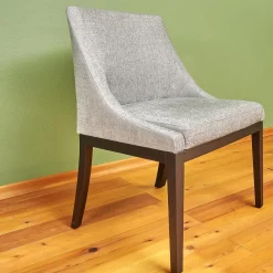 Bielefelder Werkstätten Einzelstühle|Stuhl Leona Stoff Khai JAB 1023 094 Grau Gestell Eiche Schwarz Gebeizt