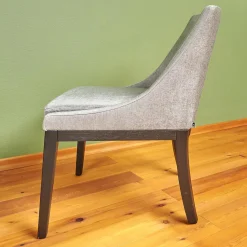 Bielefelder Werkstätten Einzelstühle|Stuhl Leona Stoff Khai JAB 1023 094 Grau Gestell Eiche Schwarz Gebeizt