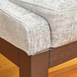 Bielefelder Werkstätten Einzelstühle|Stuhl Leona Stoff Khai JAB 1023 094 Grau Gestell Eiche Schwarz Gebeizt