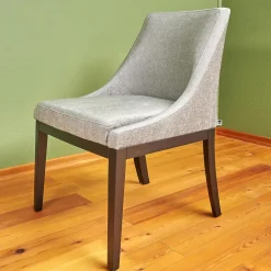 Bielefelder Werkstätten Einzelstühle|Stuhl Leona Stoff Khai JAB 1023 094 Grau Gestell Eiche Schwarz Gebeizt