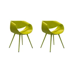 Züco Stuhlsets|Stuhl Little Perillo Schale Hartschaum Hellgrün Gestell Alu Hellgrün