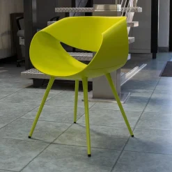 Züco Stuhlsets|Stuhl Little Perillo Schale Hartschaum Hellgrün Gestell Alu Hellgrün