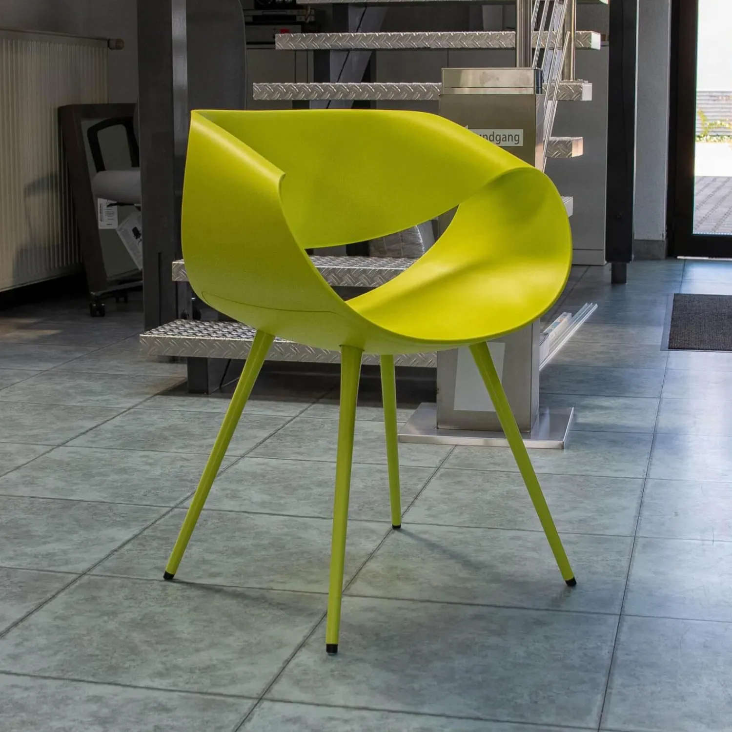 Züco Stuhlsets|Stuhl Little Perillo Schale Hartschaum Hellgrün Gestell Alu Hellgrün