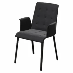 Walter Knoll Einzelstühle|Stuhl Liz Wood Leder Vintage Black Füße Massivholz