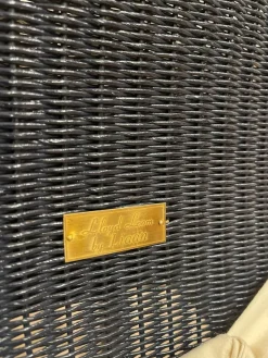 Krüger & Krüger Einzelstühle|Stuhl Lloyd Loom Jock Metalldrahtgestell Mit Kraftpapierumwickelung Blau Mit Kissen Naturweiß Weiß