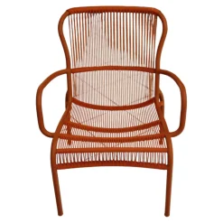 Vincent Sheppard Einzelstühle|Stuhl Loop Dining Chair Outdoor Polypropylene Terracotta Rot Gestell Pulverbeschichtet Rot