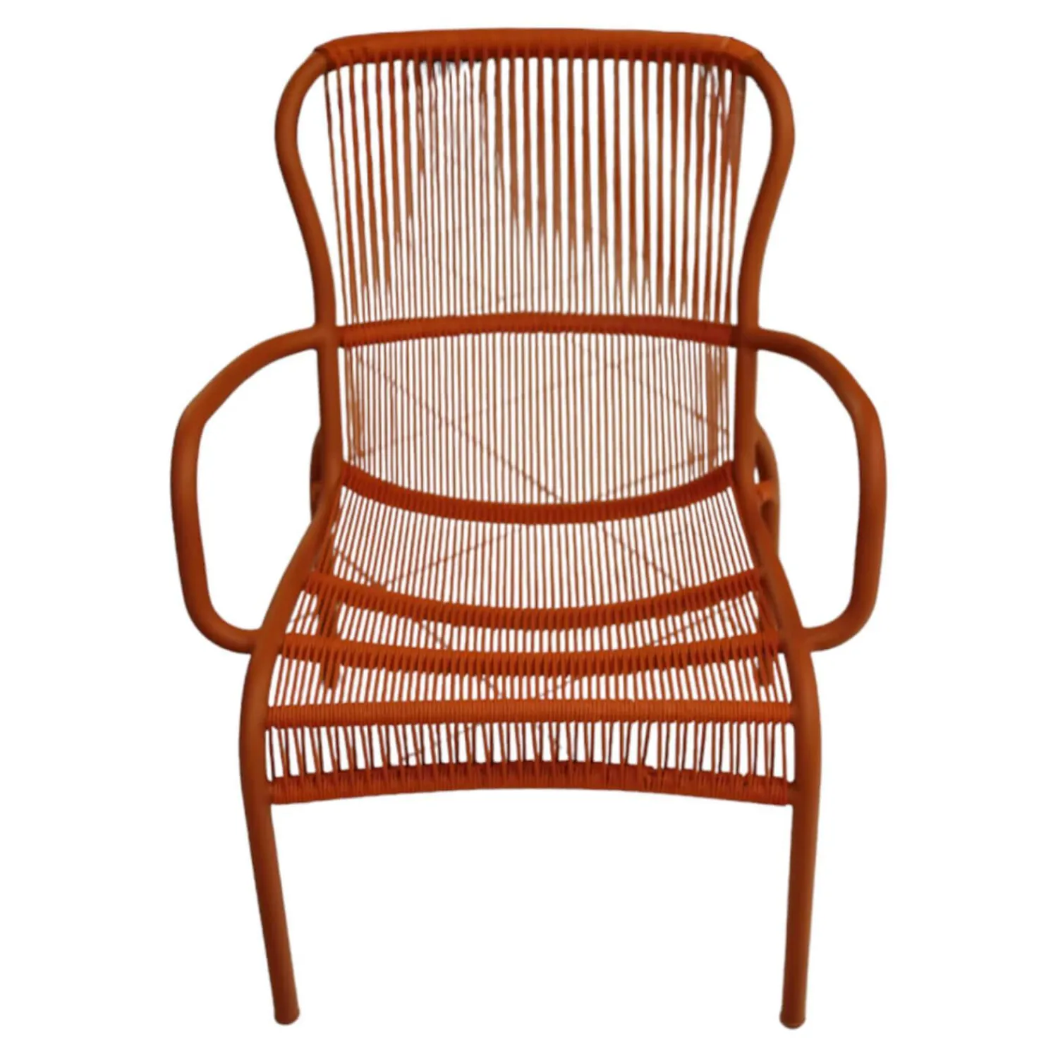 Vincent Sheppard Einzelstühle|Stuhl Loop Dining Chair Outdoor Polypropylene Terracotta Rot Gestell Pulverbeschichtet Rot