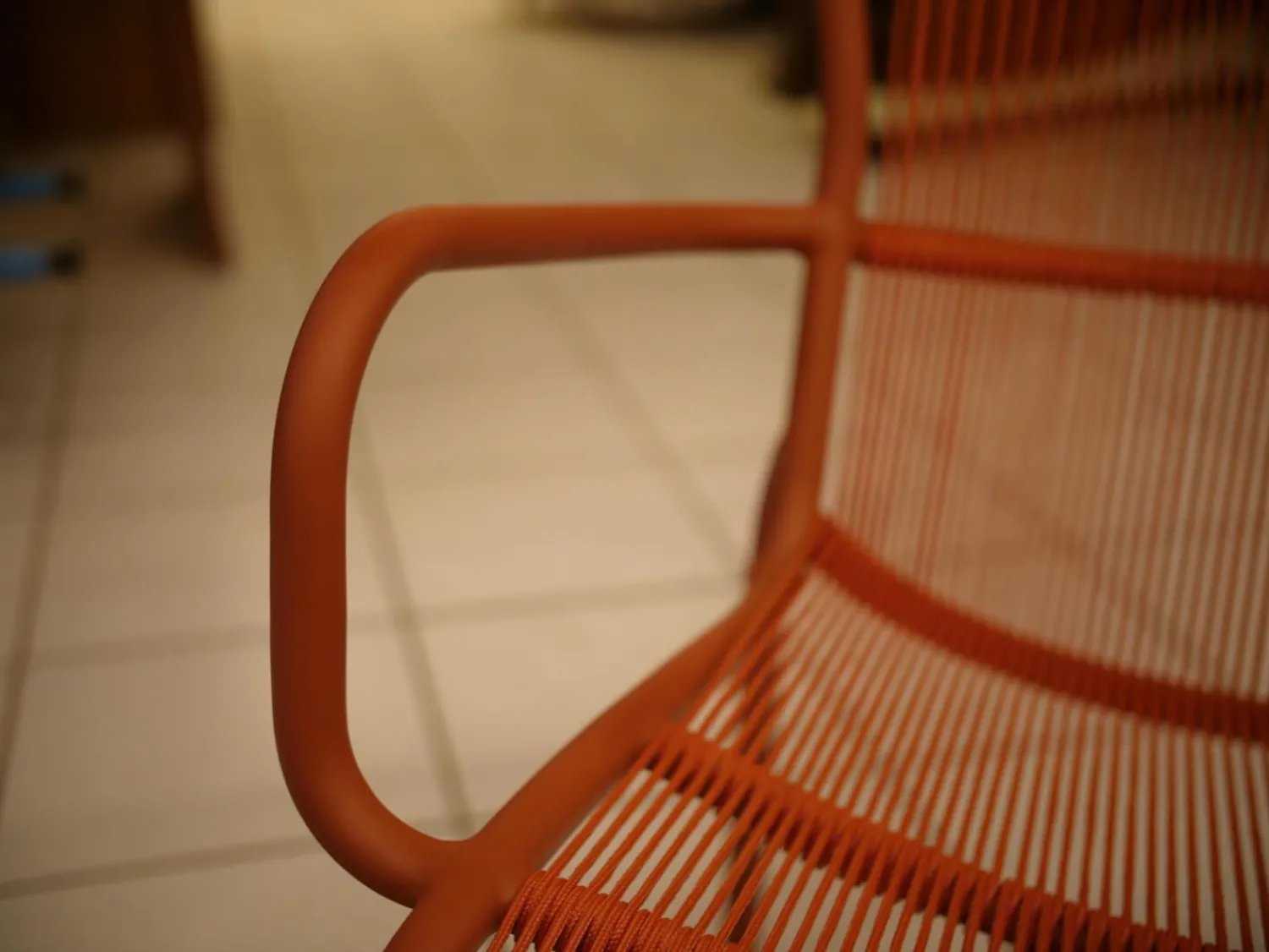 Vincent Sheppard Einzelstühle|Stuhl Loop Dining Chair Outdoor Polypropylene Terracotta Rot Gestell Pulverbeschichtet Rot