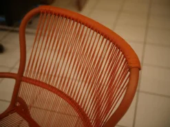 Vincent Sheppard Einzelstühle|Stuhl Loop Dining Chair Outdoor Polypropylene Terracotta Rot Gestell Pulverbeschichtet Rot