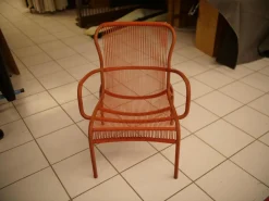 Vincent Sheppard Einzelstühle|Stuhl Loop Dining Chair Outdoor Polypropylene Terracotta Rot Gestell Pulverbeschichtet Rot