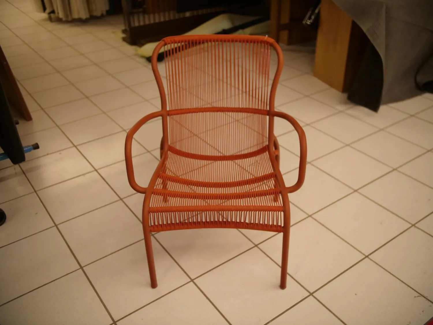 Vincent Sheppard Einzelstühle|Stuhl Loop Dining Chair Outdoor Polypropylene Terracotta Rot Gestell Pulverbeschichtet Rot