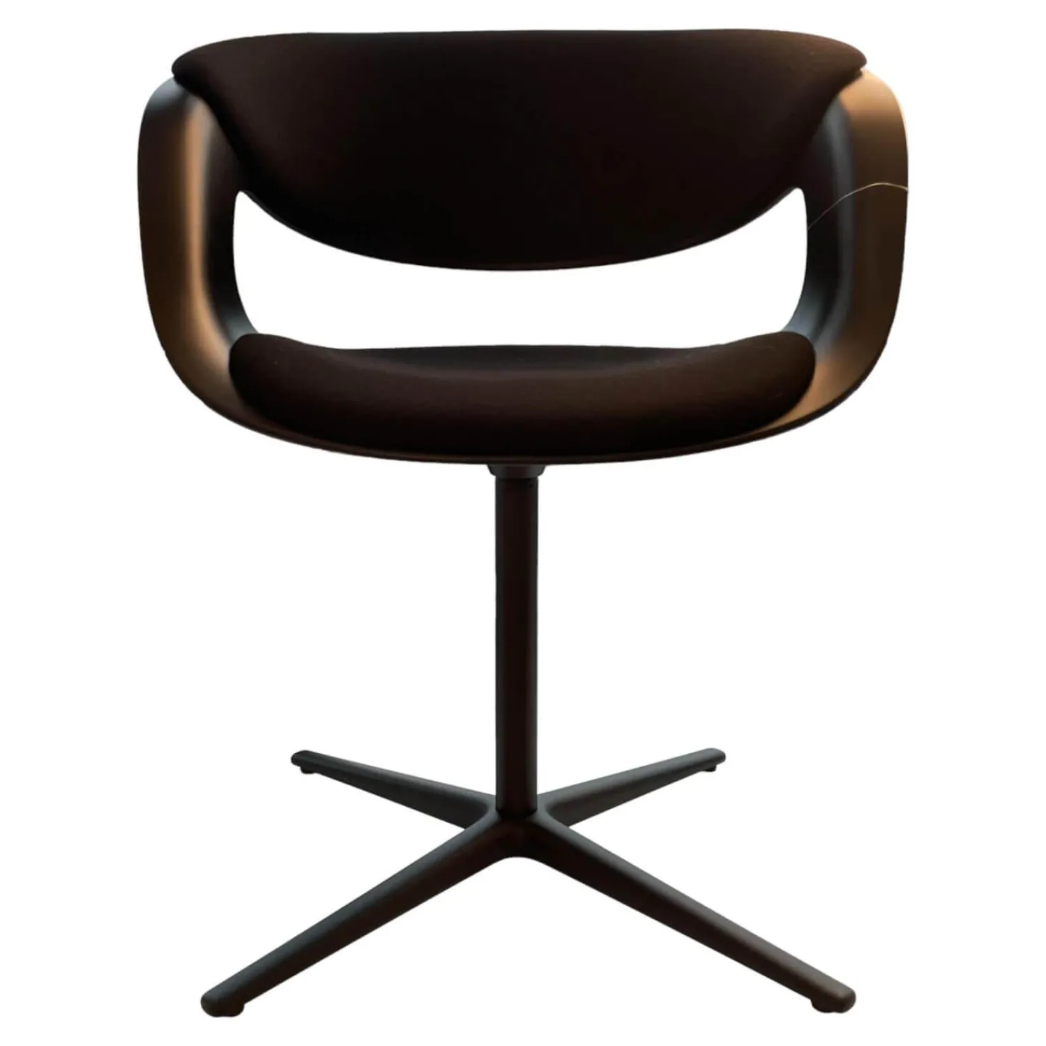 Walter Knoll Einzelstühle|Stuhl Lox 1354 Bezug Steelcut 2 190 Vierfußkreuz Aluminium Drehbar Pulverbeschichtet Schwarz