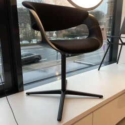 Walter Knoll Einzelstühle|Stuhl Lox 1354 Bezug Steelcut 2 190 Vierfußkreuz Aluminium Drehbar Pulverbeschichtet Schwarz
