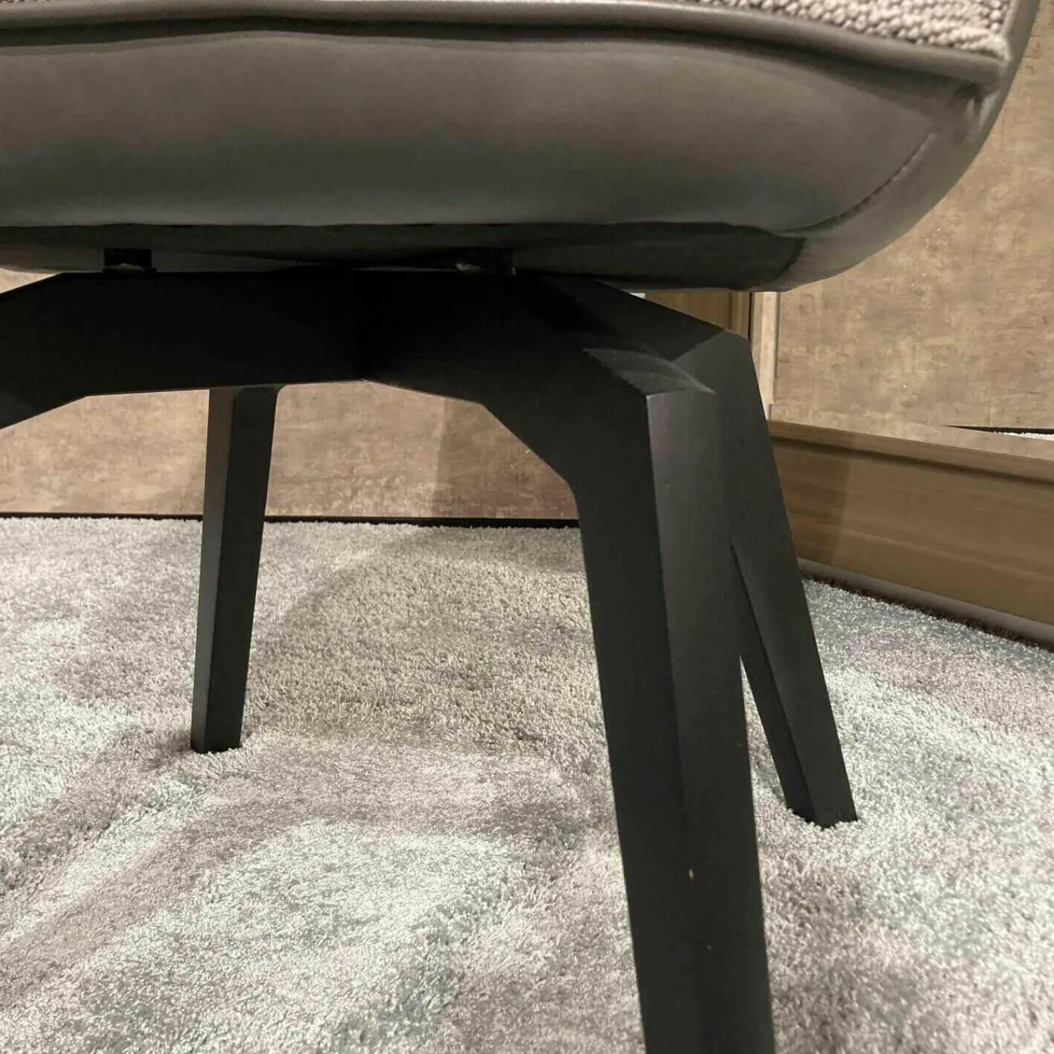 Freifrau Einzelstühle|Stuhl Marla Armchair High Schwarz Eiche Stoffbezug Opera Fango