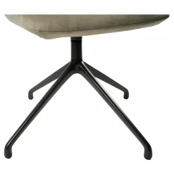 Riva Stuhlsets|Stuhl Materia Soft Leder Nabuk 101 Conchiglia Gestell Aluminium Anthrazitgrau Lackiert