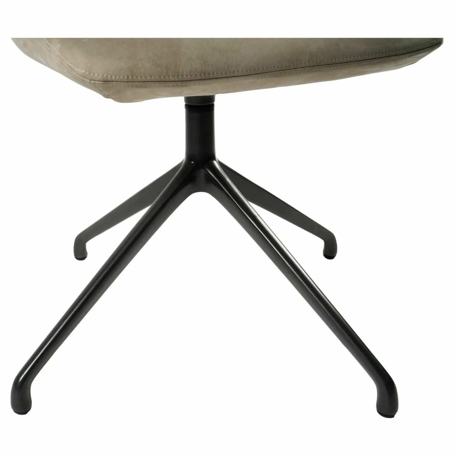 Riva Stuhlsets|Stuhl Materia Soft Leder Nabuk 101 Conchiglia Gestell Aluminium Anthrazitgrau Lackiert