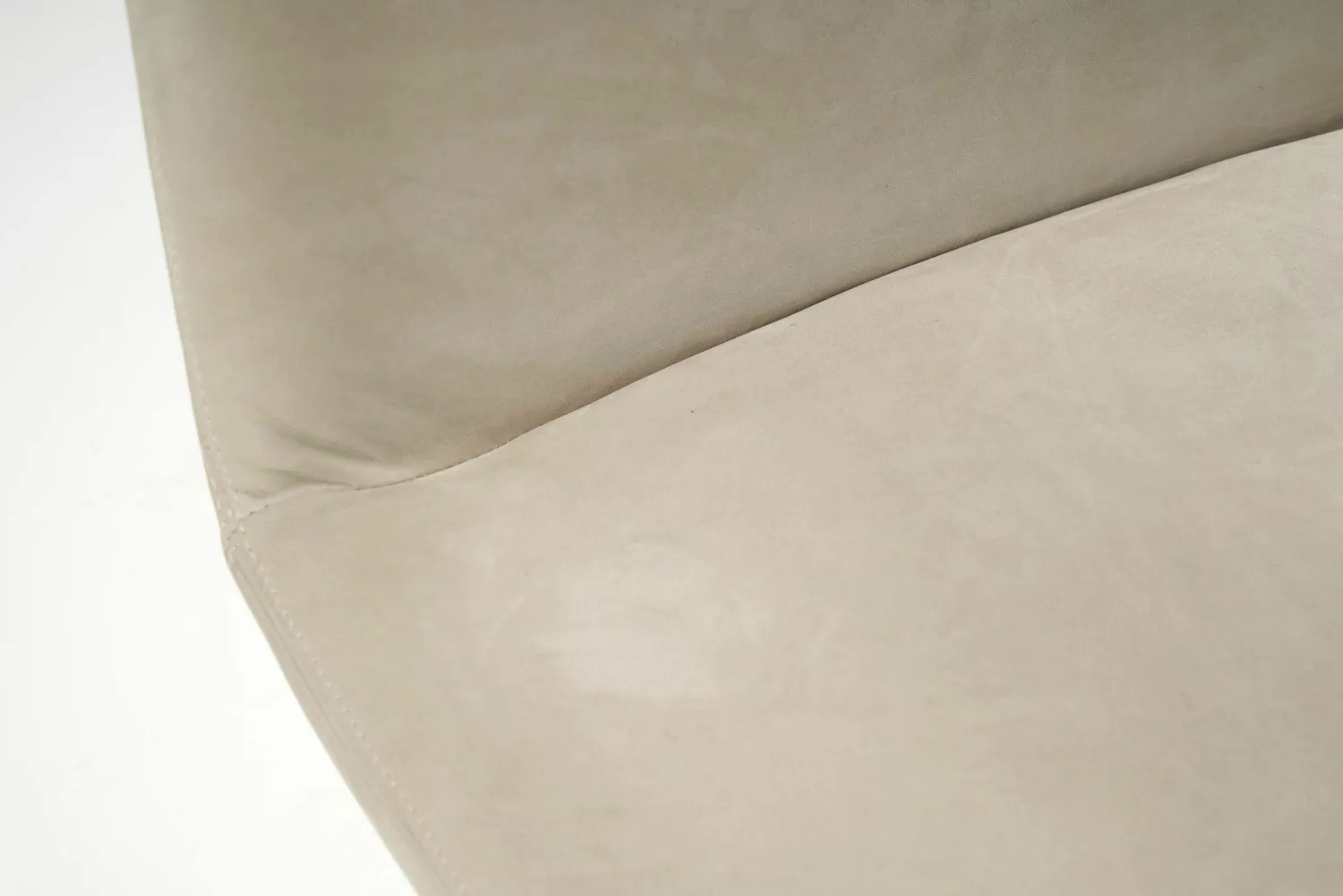 Riva Stuhlsets|Stuhl Materia Soft Leder Nabuk 101 Conchiglia Gestell Aluminium Anthrazitgrau Lackiert