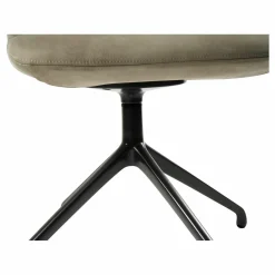 Riva Stuhlsets|Stuhl Materia Soft Leder Nabuk 101 Conchiglia Gestell Aluminium Anthrazitgrau Lackiert