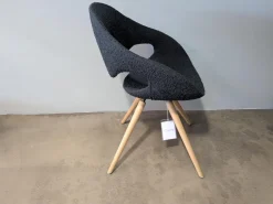 Tonon Einzelstühle|Stuhl Moon Stoff Schwarz 6P9 Füße Holz