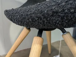Tonon Einzelstühle|Stuhl Moon Stoff Schwarz 6P9 Füße Holz