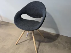 Tonon Einzelstühle|Stuhl Moon Stoff Schwarz 6P9 Füße Holz