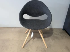 Tonon Einzelstühle|Stuhl Moon Stoff Schwarz 6P9 Füße Holz