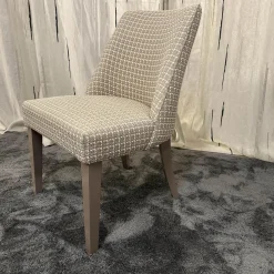Oasis Einzelstühle|Stuhl Musa 1 Stoff Dedar Cherie Duna Beige Füße Holz Grau Beige Lackiert
