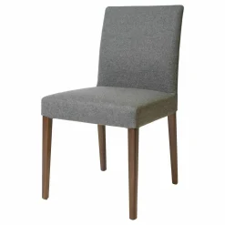 Wittmann Stuhlsets|Stuhl Nils Stoff Loden 3 Granit Grau Füße Nuss Natur Massiv