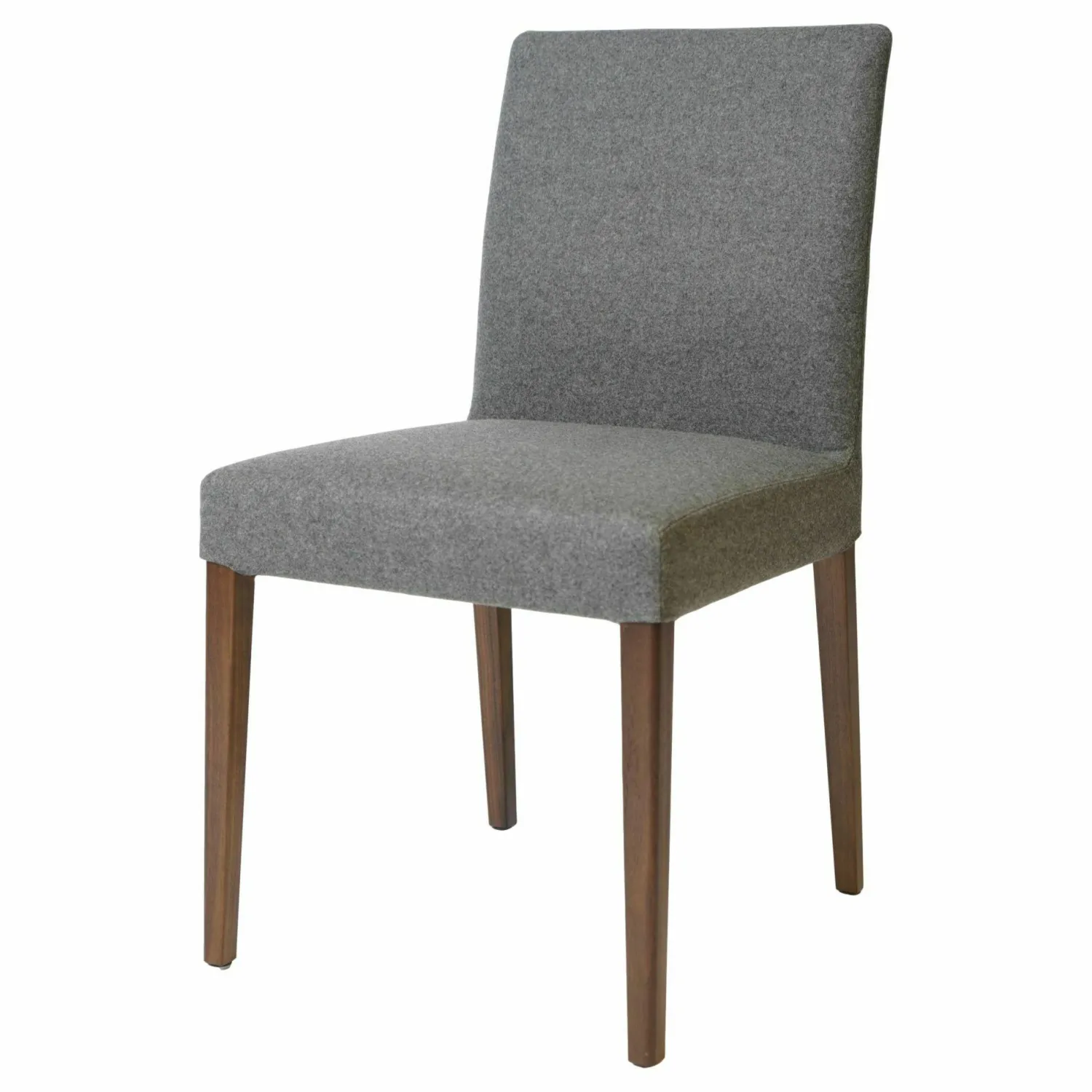 Wittmann Stuhlsets|Stuhl Nils Stoff Loden 3 Granit Grau Füße Nuss Natur Massiv