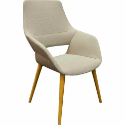 Wilkhahn Einzelstühle|Stuhl Occo Conference Stoff Credo 17 Hellbraun Untergestell Eiche Natur