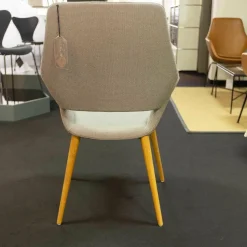 Wilkhahn Einzelstühle|Stuhl Occo Conference Stoff Credo 17 Hellbraun Untergestell Eiche Natur