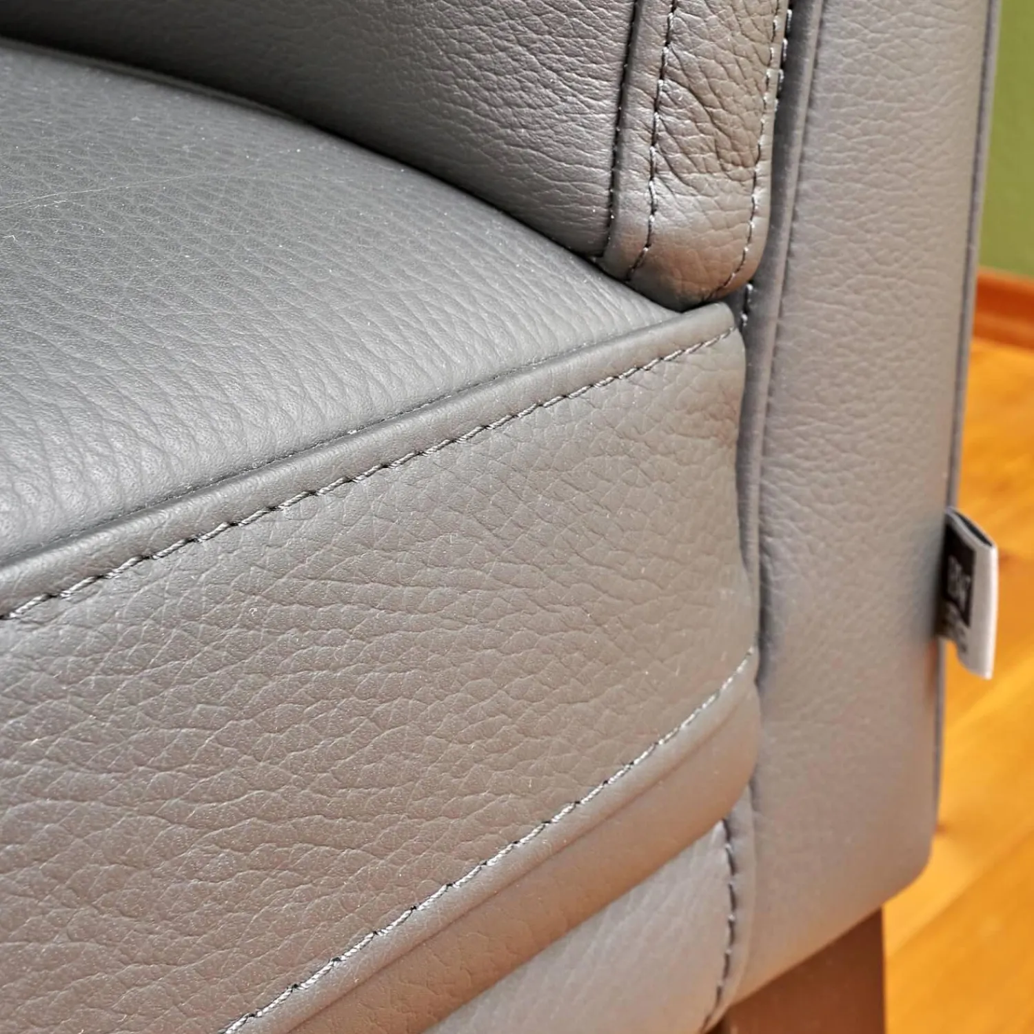 Bielefelder Werkstätten Einzelstühle|Stuhl Polo Dining Leder Normandie Graphit Grau Gestell Eiche Schwarz Gebeizt