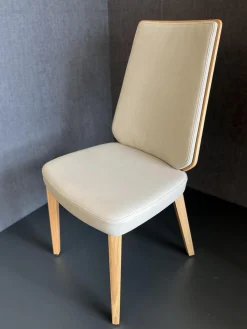 Hülsta Einzelstühle|Stuhl S800 Leder 5611 Nubuk Touch Hellbeige