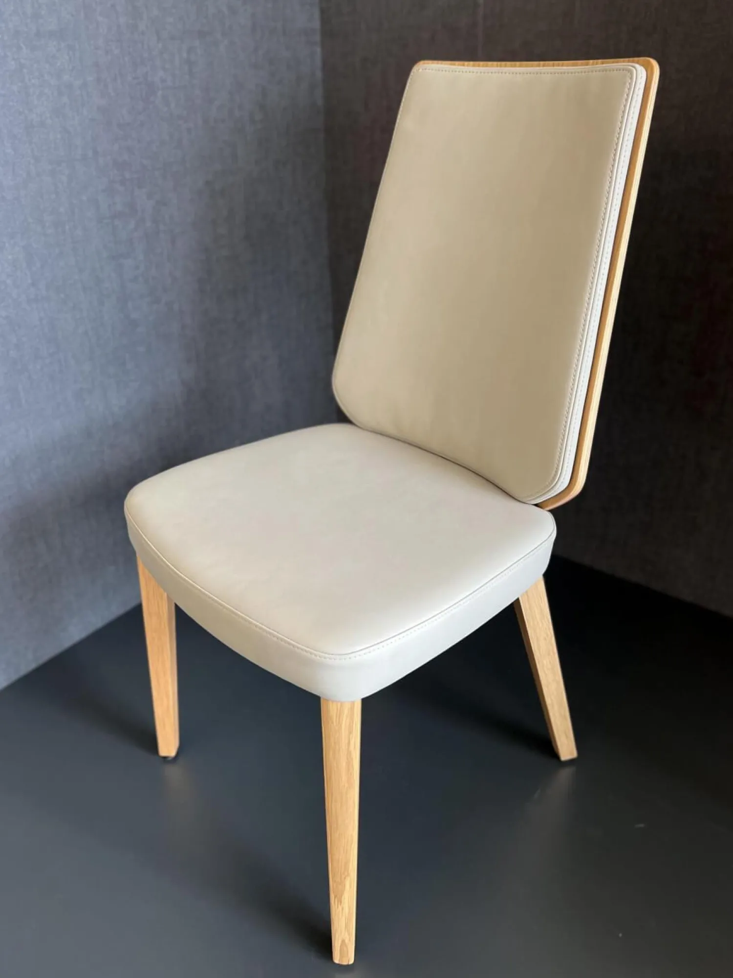 Hülsta Einzelstühle|Stuhl S800 Leder 5611 Nubuk Touch Hellbeige