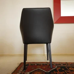 Bielefelder Werkstätten Einzelstühle|Stuhl Saloni Leder Normandie Dunkelbraun Füße Holz Dunkelbraun Mit Armlehnen