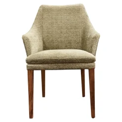 Bielefelder Werkstätten Einzelstühle|Stuhl Saloni Stoff Franca D-121 Beige Grau mit Armlehne