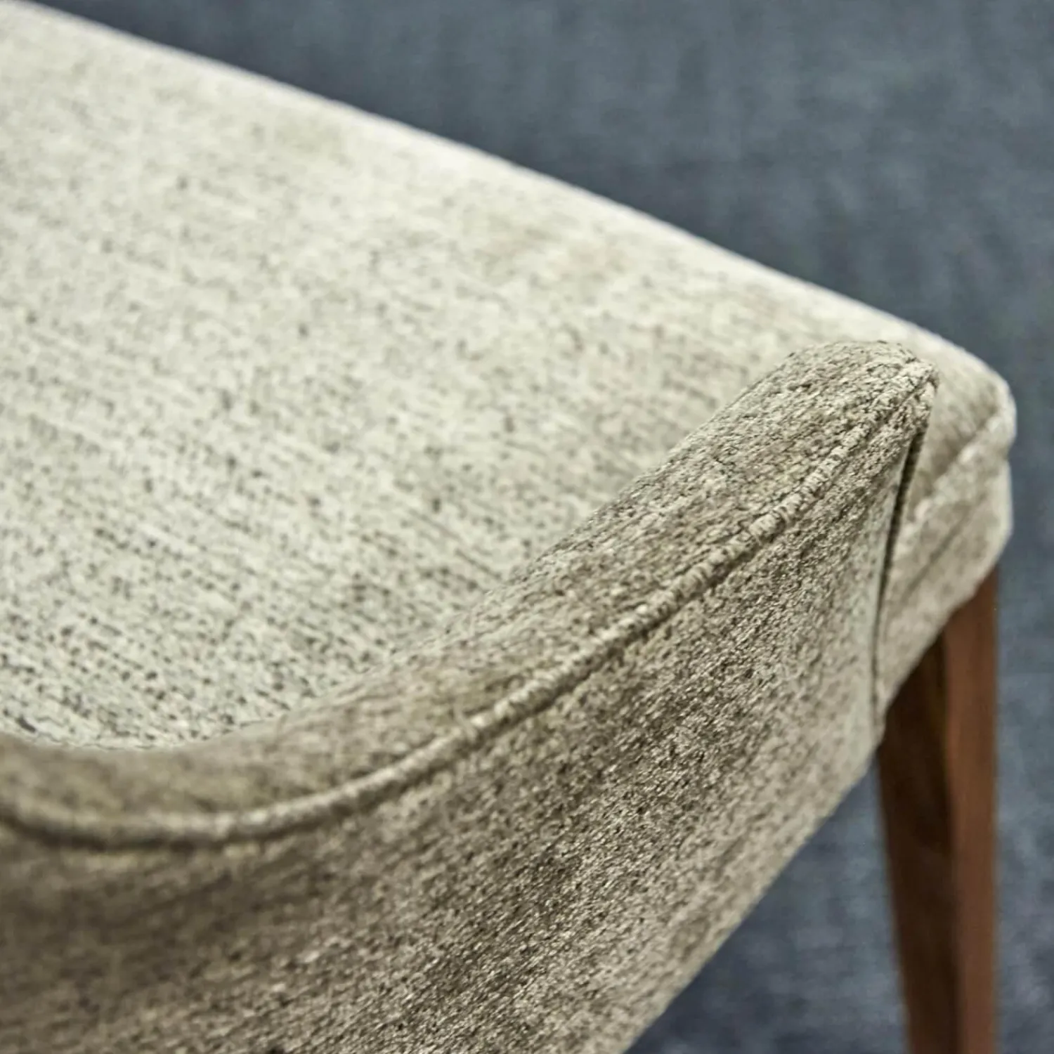 Bielefelder Werkstätten Einzelstühle|Stuhl Saloni Stoff Franca D-121 Beige Grau mit Armlehne