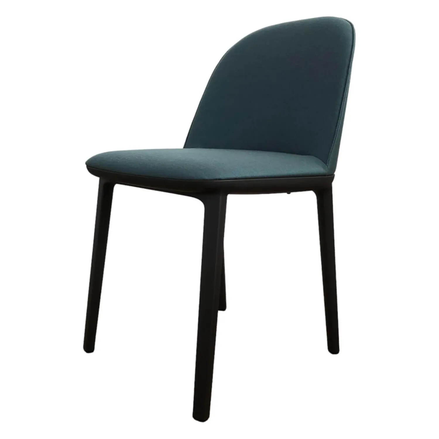 Vitra Einzelstühle|Stuhl Softshell Side Chair Stoff Aura Stahlblau
