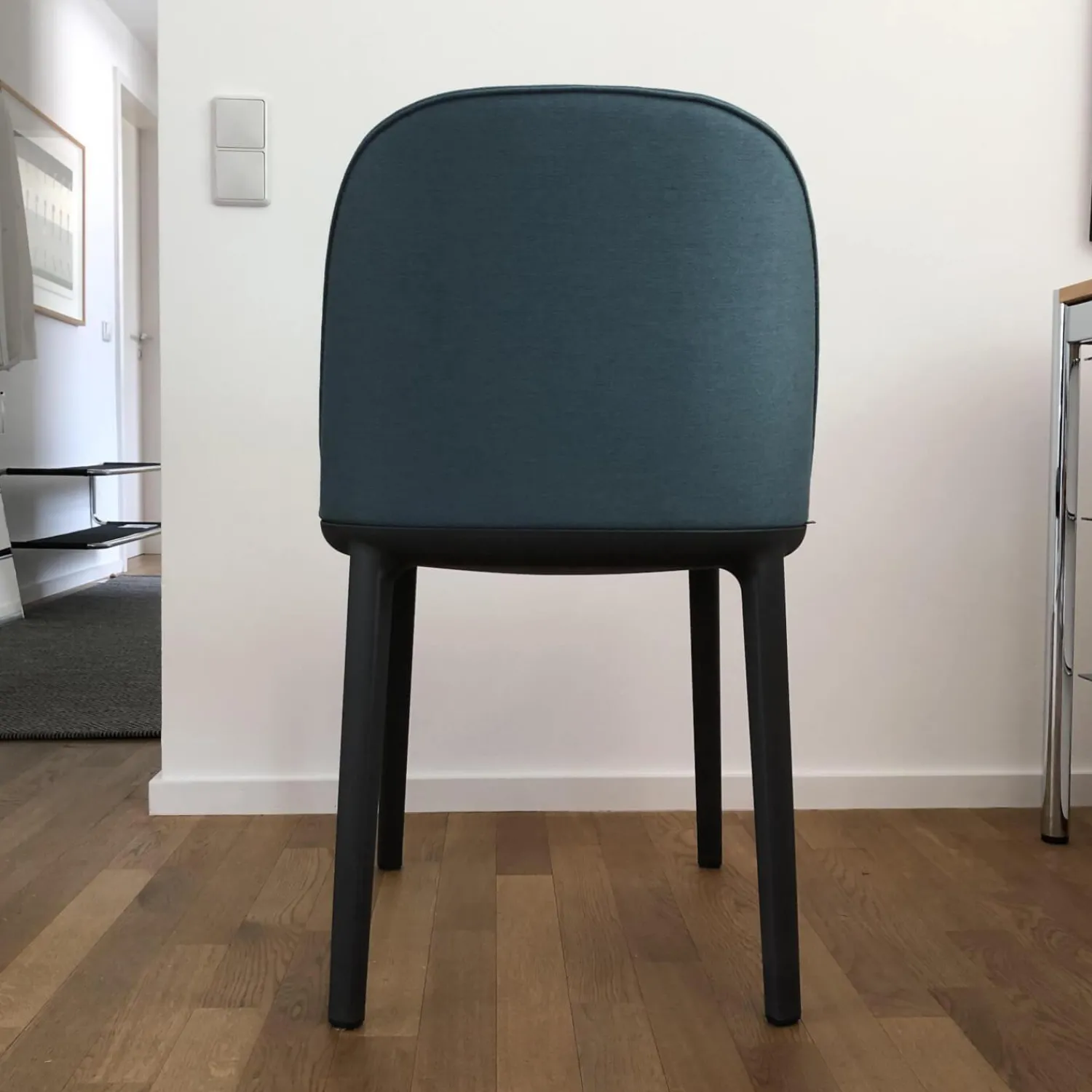 Vitra Einzelstühle|Stuhl Softshell Side Chair Stoff Aura Stahlblau